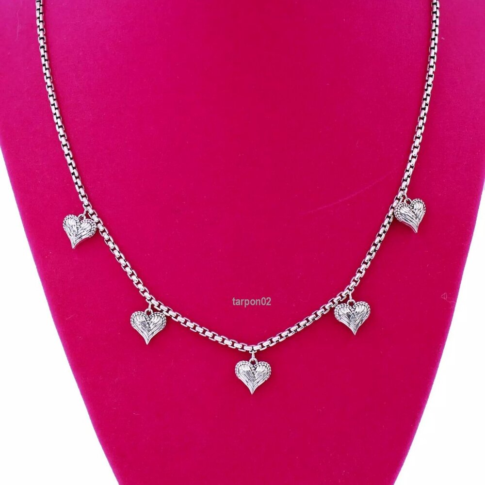 John Hardy JAI Symbols Love Box Chain Sterling Silver Necklace ANGEL WING 18-20" - Picture 2 of 10